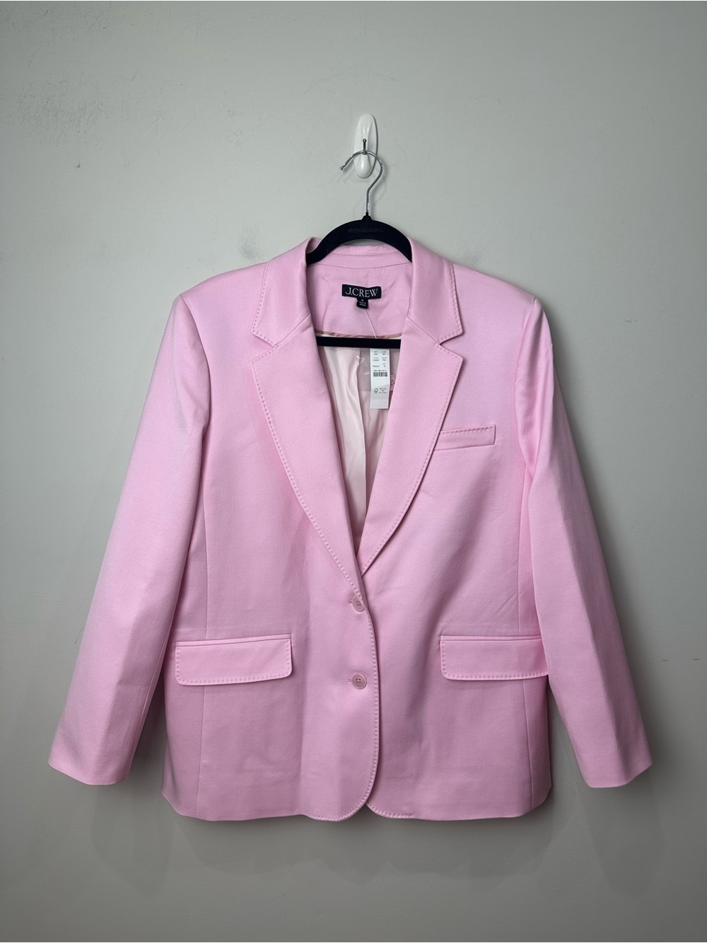 Jcrew Gamine Blazer in Cotton blend twill Pink